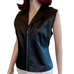 Bikers Dream Apparel Leather Vest Size Large